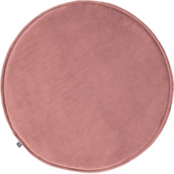 Kave Home - Rimca rond stoelkussen fluweel roze Ø 35 cm