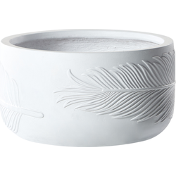 FTERO - Bloempot - Gebroken wit - 43 x 43 x 23 cm - Kleivezel