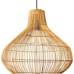 Groenovatie Rotan / Rieten Hanglamp, Handgemaakt, Naturel, ⌀50 cm