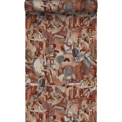 Origin Wallcoverings behang figuratief motief roest bruin - 53 cm x 10,05 m - 347420
