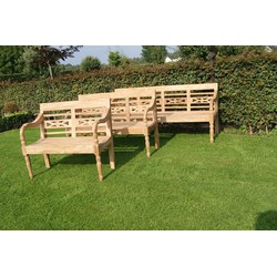 D - Livingfurn - Tuinbank Stations Bench - 45x100x75 - Teakhout