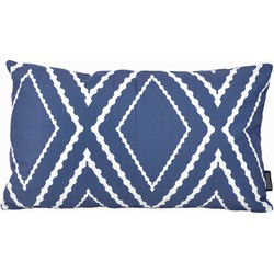 Yana Blue Long | 30 x 50 cm | Kussenhoes | Katoen/Polyester