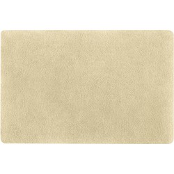 Spirella badkamer vloer kleedje/badmat tapijt - hoogpolig en luxe uitvoering - beige - 50 x 80 cm - Microfiber - Badmatjes