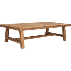 DTP Home Coffee table Monastery rectangular,35x130x70 cm, 4 cm top with envelope, recycled teakwood