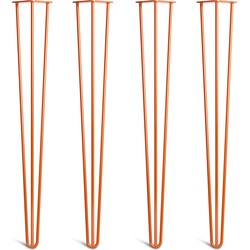 The Hairpin Leg Co. - Hairpin Legs - 10mm - Werkbladpoten - 3 Staven - Oranje