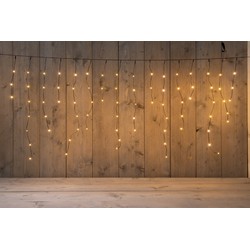 ICICLE LIGHTS 180L 360X70CM LED CLASSIC WARM 36 STRENG 3/5/7/3/5/7 5M ZWART AANLOOPSNOER 4.5V/IP44 TRAFO AAN / 8/16U TIMER / UIT / DIMMER