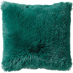 Dutch Decor FLUFFY - Sierkussen 45x45 cm - superzacht - effen kleur - Galapagos Green - groen - Dutch Decor