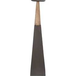 Clayre & Eef Kandelaar Grijs Bruin Hout
