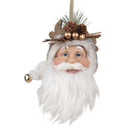 Clayre & Eef Hanger Kerstman Wit Kunststof