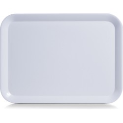 Zeller dienblad rechthoek - wit - melamine - 44 x 32 cm - Serveerblad - Dienbladen