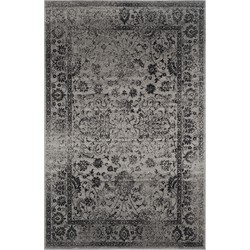 Safavieh Distressed Vintage Indoor Woven Area Rug, Adirondack Collection, ADR109, in Grijs & Zwart, 183 X 274 cm