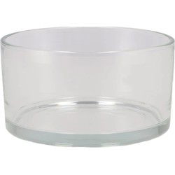 DK Design Schaal/vaas laag model - cilinder vorm - D15 x H8 cm -A transparant glasA‚A - Vazen