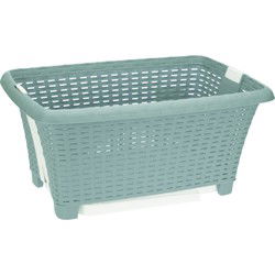 Bathroom solutions wasmand op poten - groen - 38L - 39x59x29 cm - Wasmanden