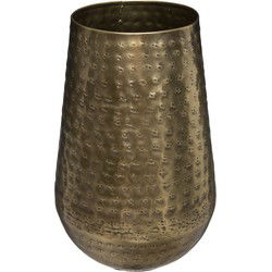 Atmosphera Vaas - metaal - bronskleurig - metallic - 15 x 23 cm - Vazen