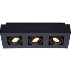 LED opbouwspot-dim to-warm wit-zwart 3x5W