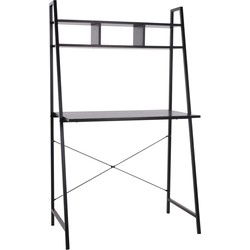 Bureau met Planken - 84x45x142 cm - Zwart