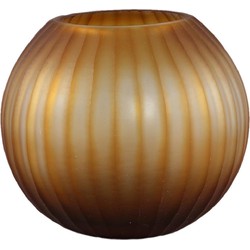 PTMD Vaas Lavanya - 19x19x17 cm - Glas - Bruin
