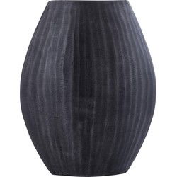 PTMD Bloempot Jowad - 25x11x31 cm - Aluminium - Grijs