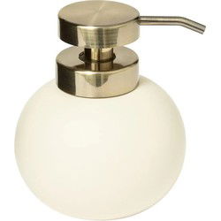 5Five Zeeppompje/dispenser Savon - kunststeen - ivoor - 10 x 12 cm - Zeeppompjes