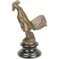BRONZEN AUTOMASCOTTE VAN EEN HAAN
