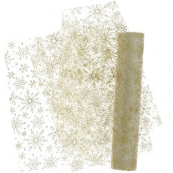 Unique Living - Decofabric Ice Star - 28x300cm - Gold