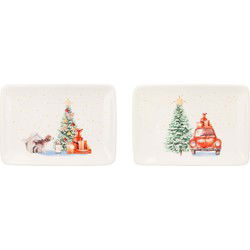 Plate 25X17 cm Christmas 2ass