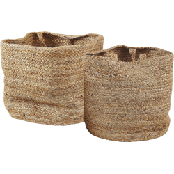 Beliani KAELLA - Wasmanden-Beige-Jute