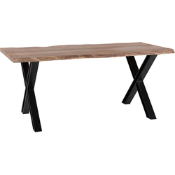 Beliani BROOKE - Eettafel-Lichte houtkleur-Acaciahout