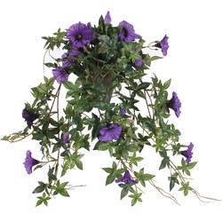 Mica Decorations Kunstplant Petunia - paars - 50 cm - Kunstplanten