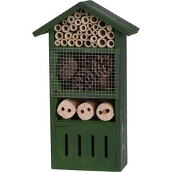 Insectenhotel - groen - hout - bijenhuis - 33 cm - Insectenhotel