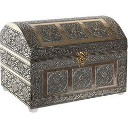 Items Sieradenkistje Asian - 25 x 15 x 18 cm - Champagne - Juwelenkist - Sieradendozen