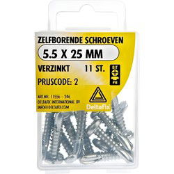 Zelfb.schroef 5.5x25mm verz 11st