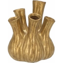 DK Design vaas Aglio - tulpenvaas - goud mat - D13 x H16 cm - Vazen