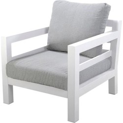 Midori lounge chair alu white/mixed grey