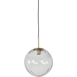 Light&living Hanglamp Ø30 cm MAGDALA glas licht grijs+goud