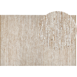 BARKHAN - Vloerkleed - Beige/wit - 200 x 300 cm - Katoen