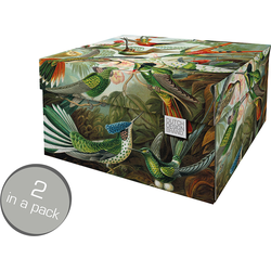 Dutch Design Brand Opbergdoos met Deksel - Doos in Karton - Geschenkdoos - 28x21x14cm - Art of Nature - 2 Stuks