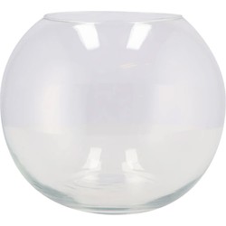 DK Design Bloemenvaas bol/rond model - transparant glas - D26 x H24 cm - Vazen