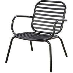 Tomo lounge chair alu/black - Yoi