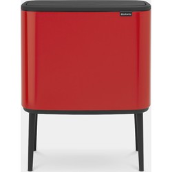 Bo Touch Bin, with 2 Inner Buckets, 11 + 23 litre - Passion Red