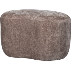 WOOOD Popular Organische Poef - Polyester - Taupe - 46x73x49