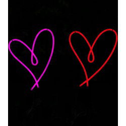 Groenovatie LED Neon Bord "Hartje", Incl. Adapter, 23x30cm, Roze