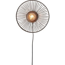 Wandlamp Hokkaido - Bamboe Zwart - Ø38cm