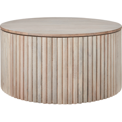 Beliani KIRKWOOD - Salontafel-Lichte houtkleur-Mangohout