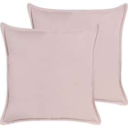 EUSTOMA - Sierkussen set van 2 - Roze - 60 x 60 cm - Fluweel