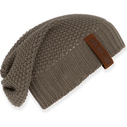 Knit Factory Coco Gebreide Muts Heren & Dames - Sloppy Beanie - Cappuccino - One Size