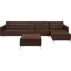 Beliani ABERDEEN - Modulaire Sofa-Bruin-Kunstleer