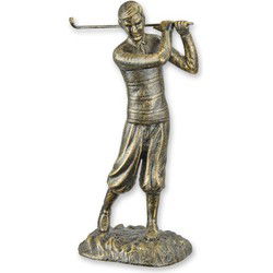 Gietijzeren beeldje van een golfer