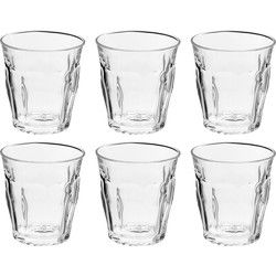Drinkglazen/waterglazen Picardie - 6x stuks - transparant glas - 200ML - Drinkglazen
