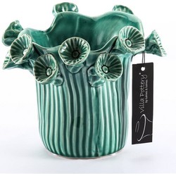Villa Pottery  Groene Pot Claire - Pot Claire D14xH14x12 groen